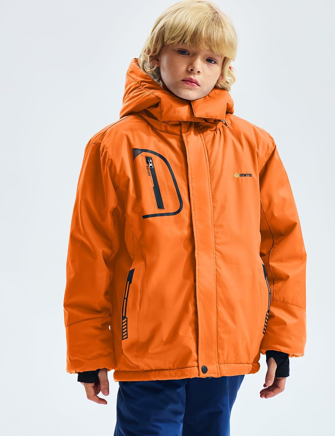 Waterproof Ski Jacket Boys - Fleece Windproof Durable
