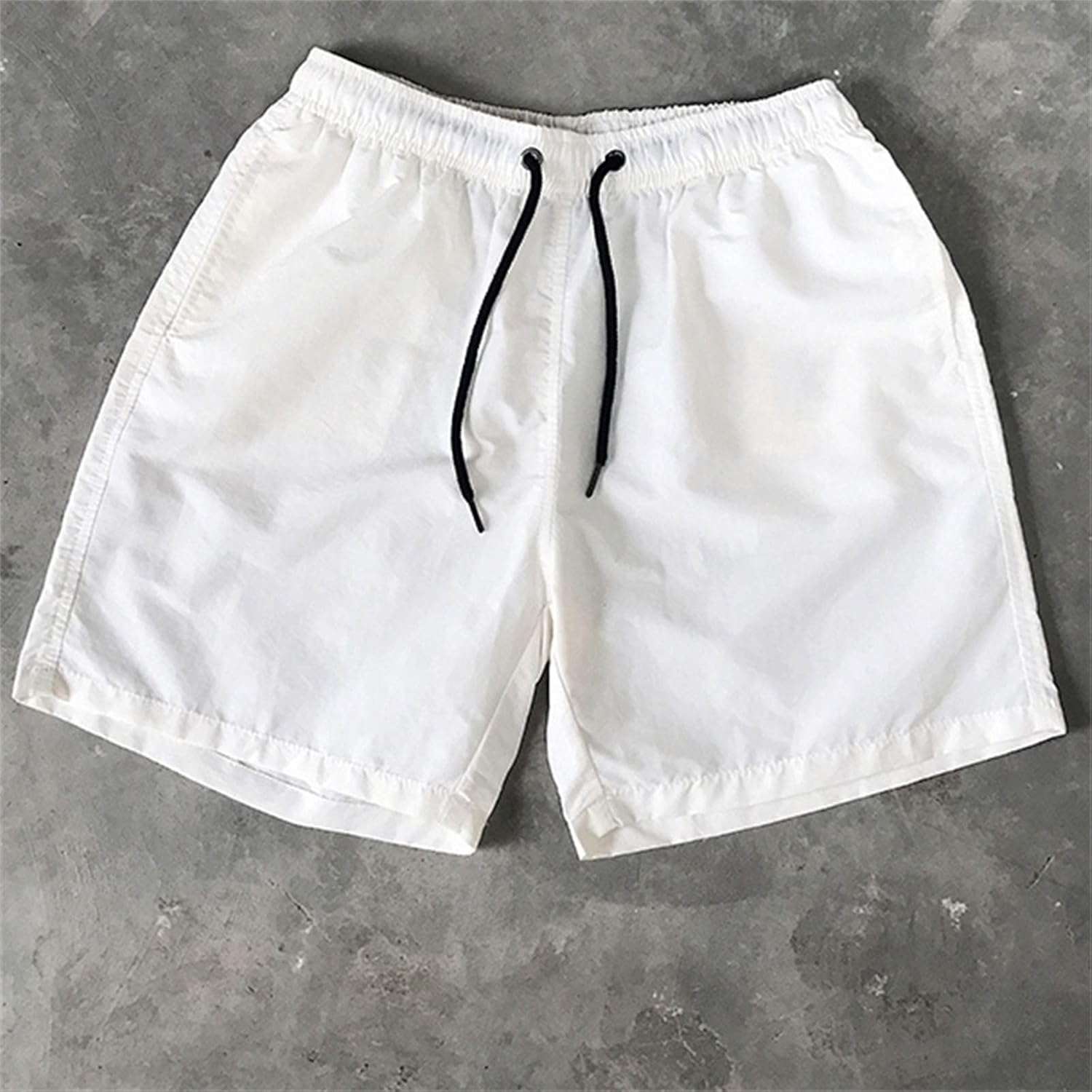 Mens Athletic Cargo Shorts Loose Fit Casual Stretch Beach Hiking Drawstring