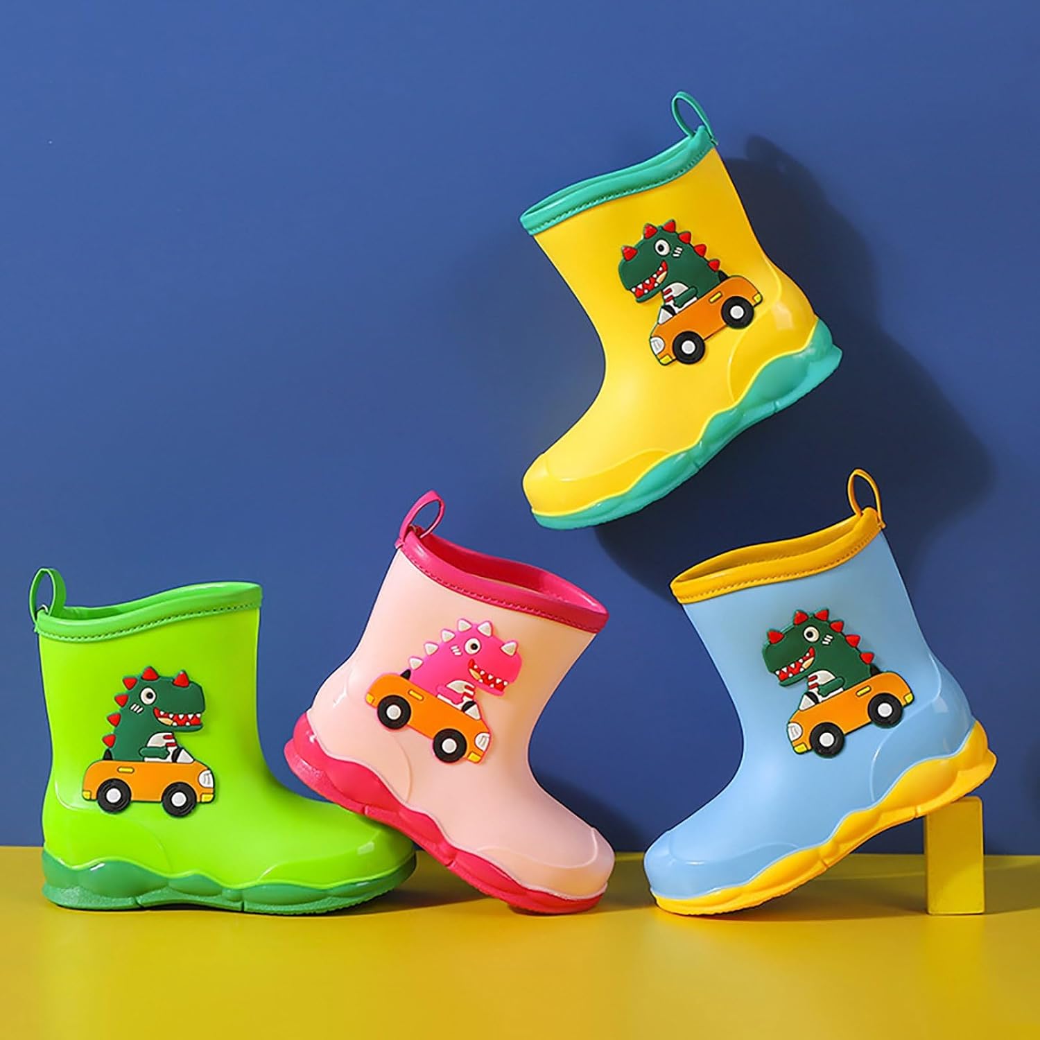Cartoon Dinosaur Rain Boots for Kids