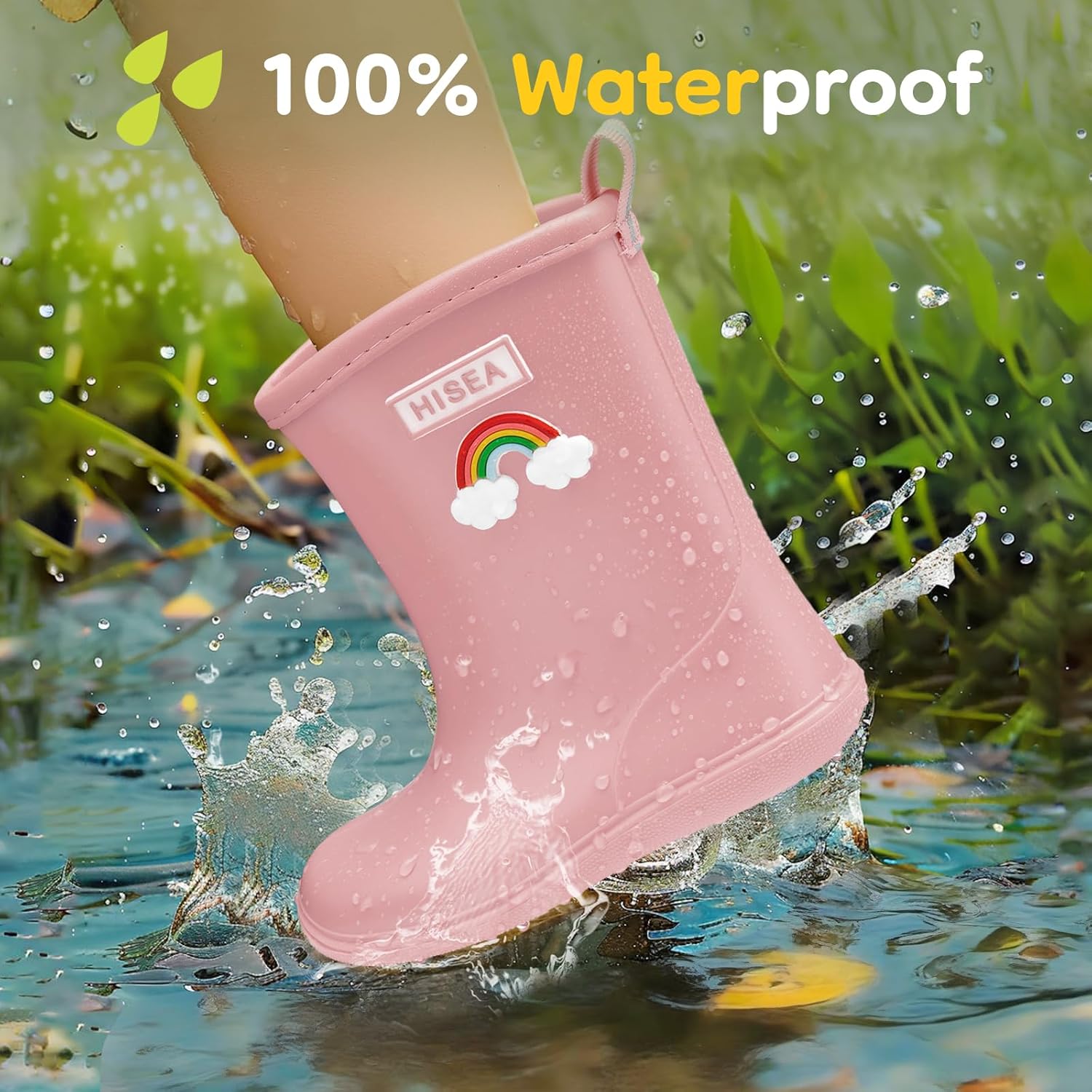 HISEA Toddler Rain Boots waterproof