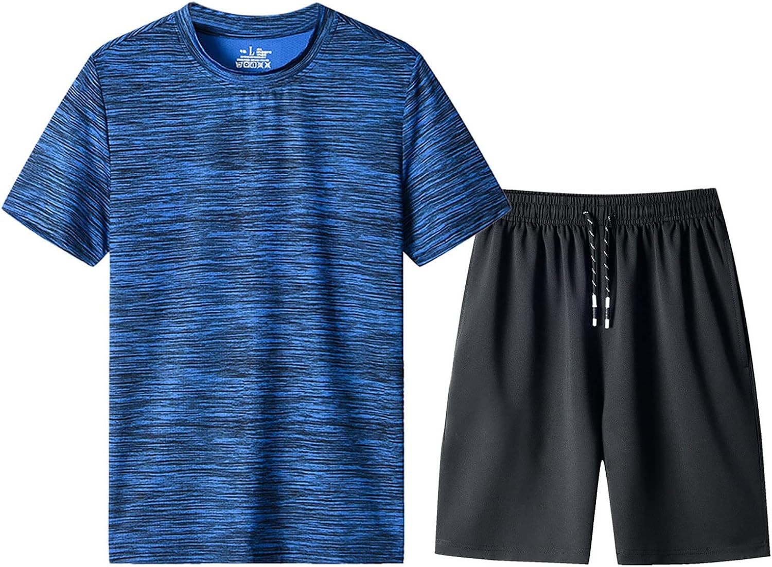 2-Piece Graphic Print Summer Outfit for Men