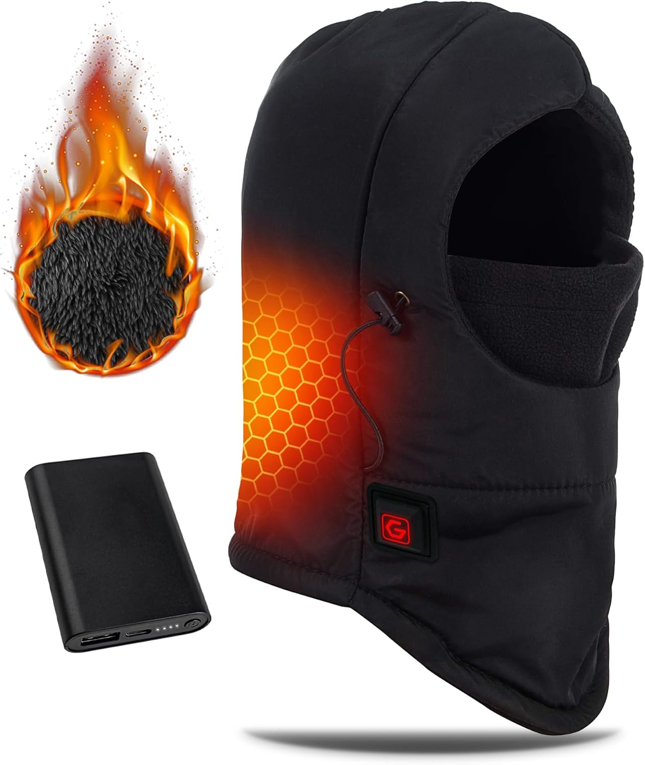 Genovega Heated Balaclava Ski Mask - Warm Winter Gift for Kids