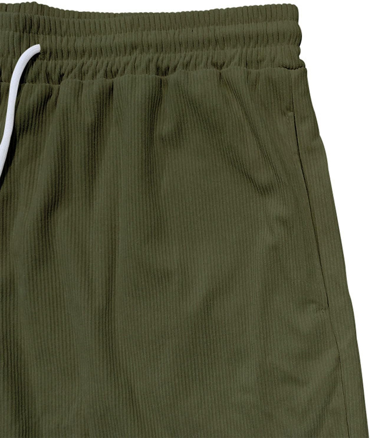 Xiaojmake Elastic Waist Corduroy Shorts