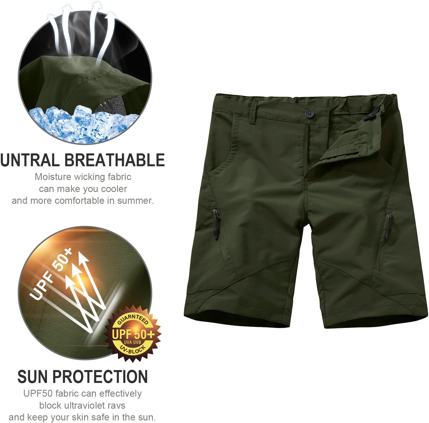Boys Waterproof Cargo Pants Quick Dry Outdoor Hiking