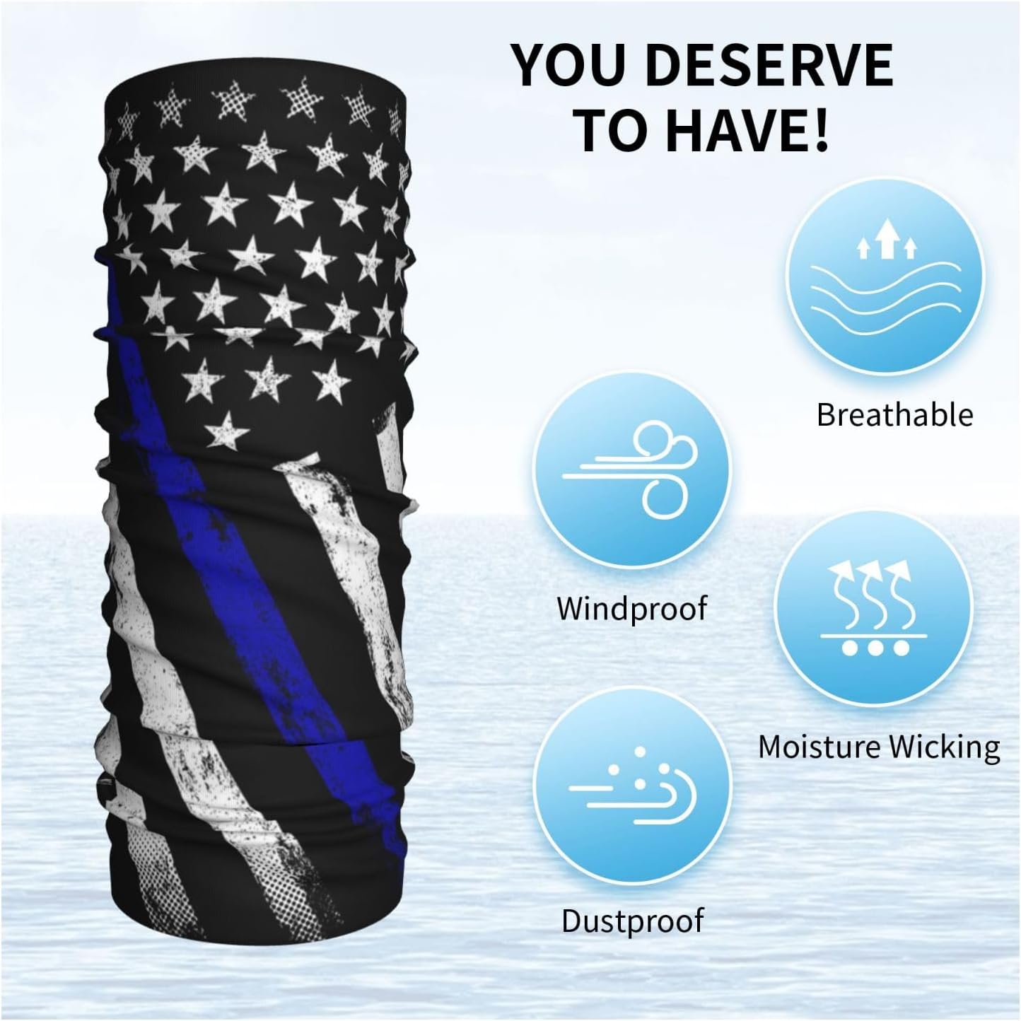 Unisex Face Cover Magic Wide Wicking Headband UPF 50 Neck Warmer