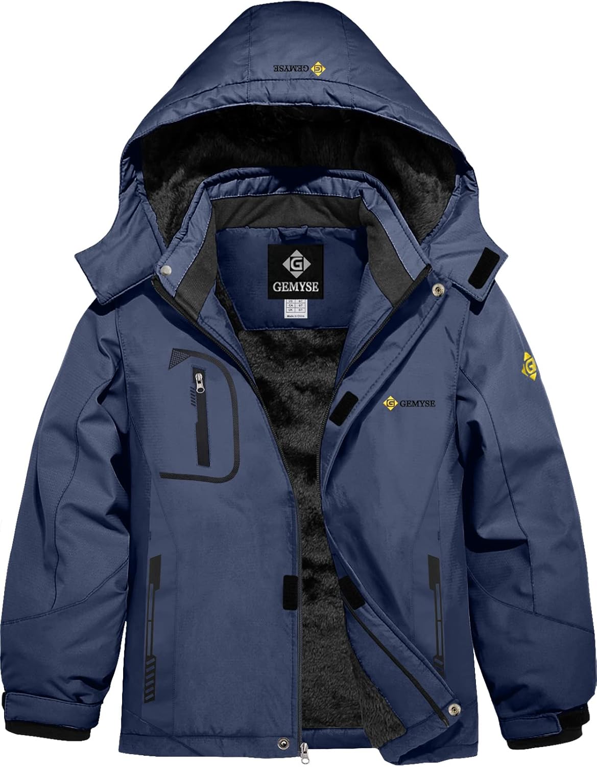 GEMYSE Boys Waterproof Ski Jacket Warm Durable