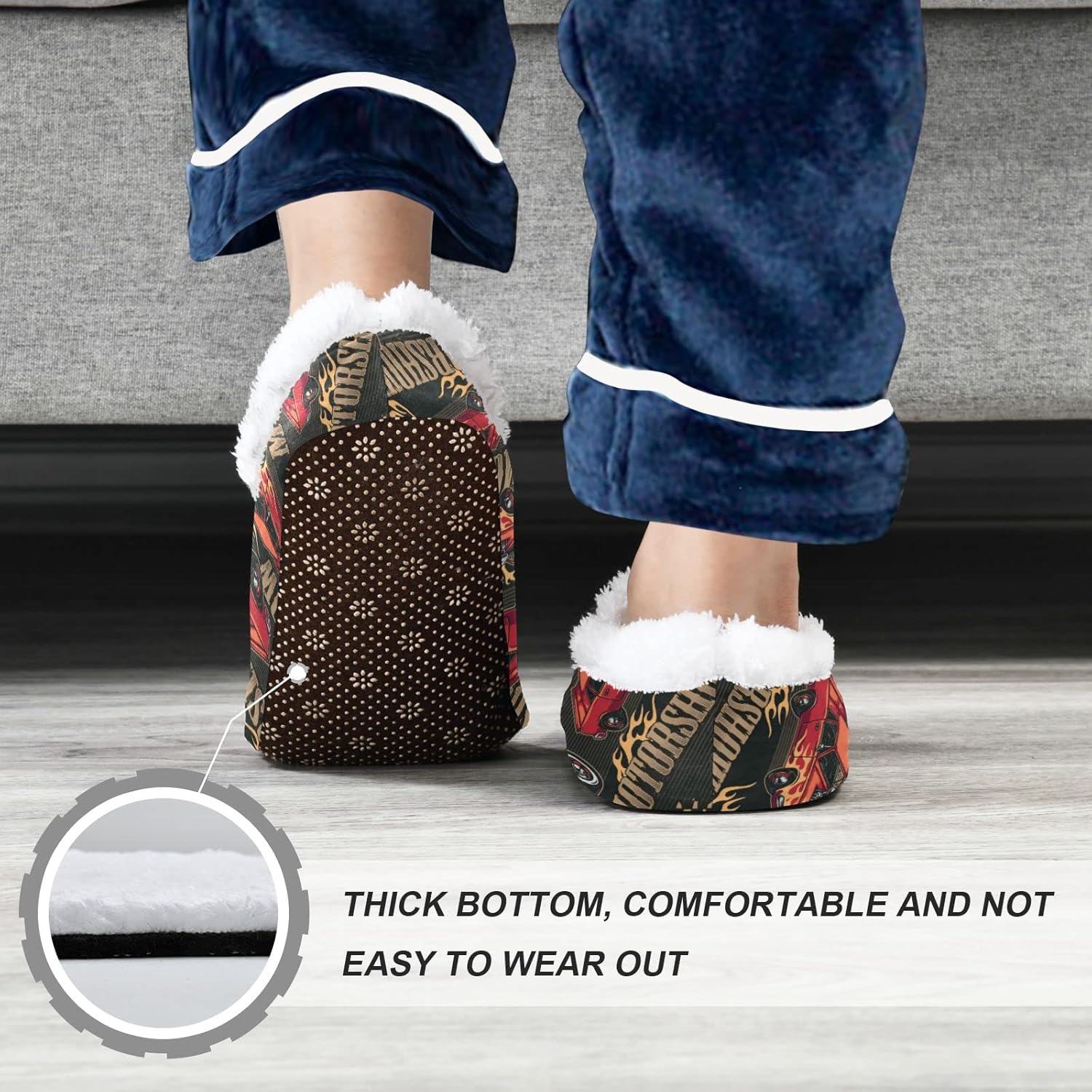 Pigsaly Custom Hippie Vintage Cars Boys Slippers