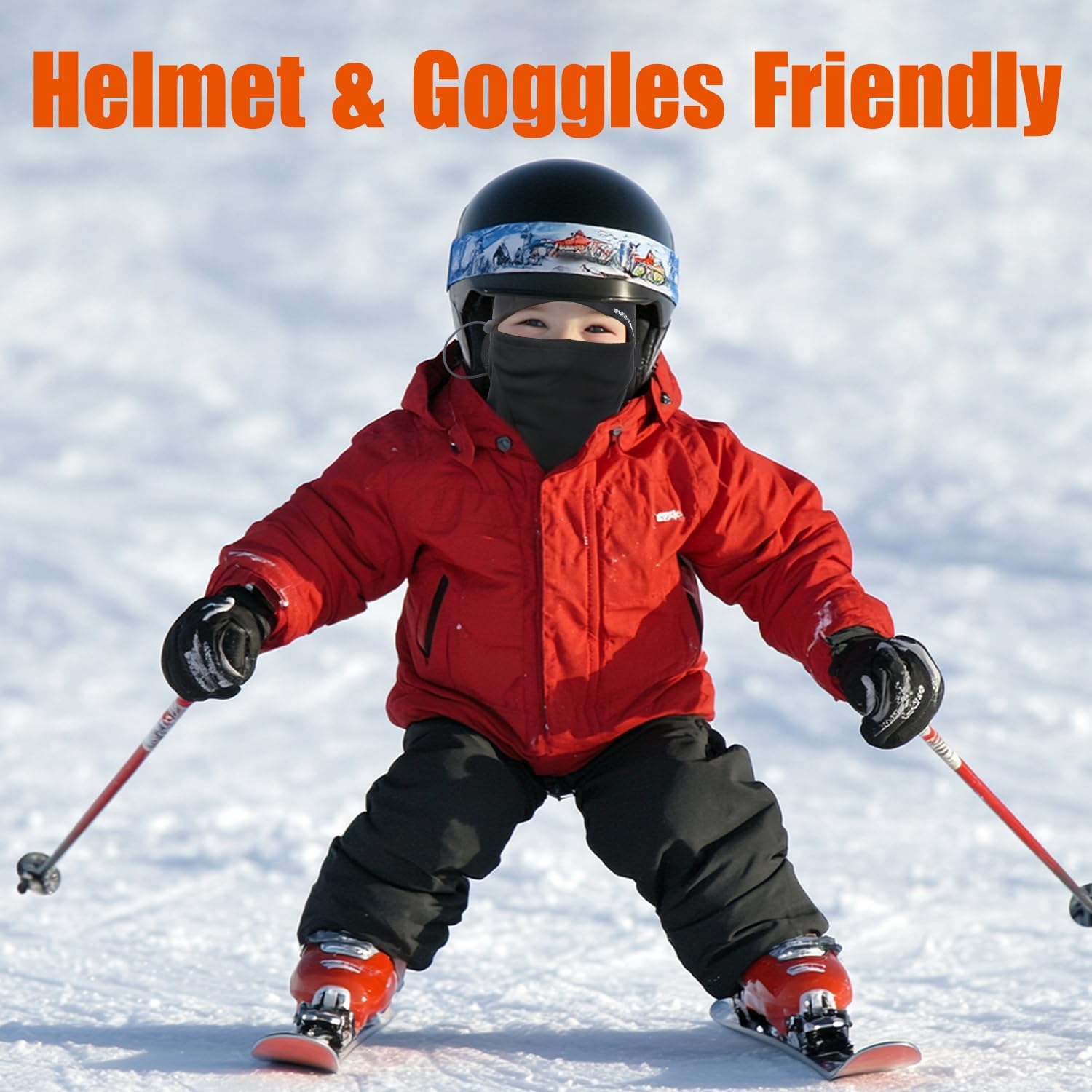 Robust Windproof Face Mask for Kids - Stay Safe in the Snow