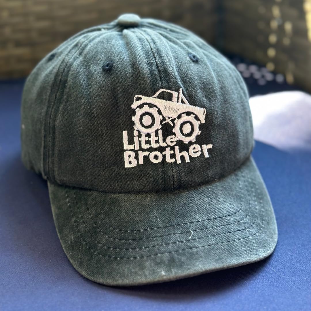Monster Truck Big Brother Little Brother Snapback Embroidered Hat