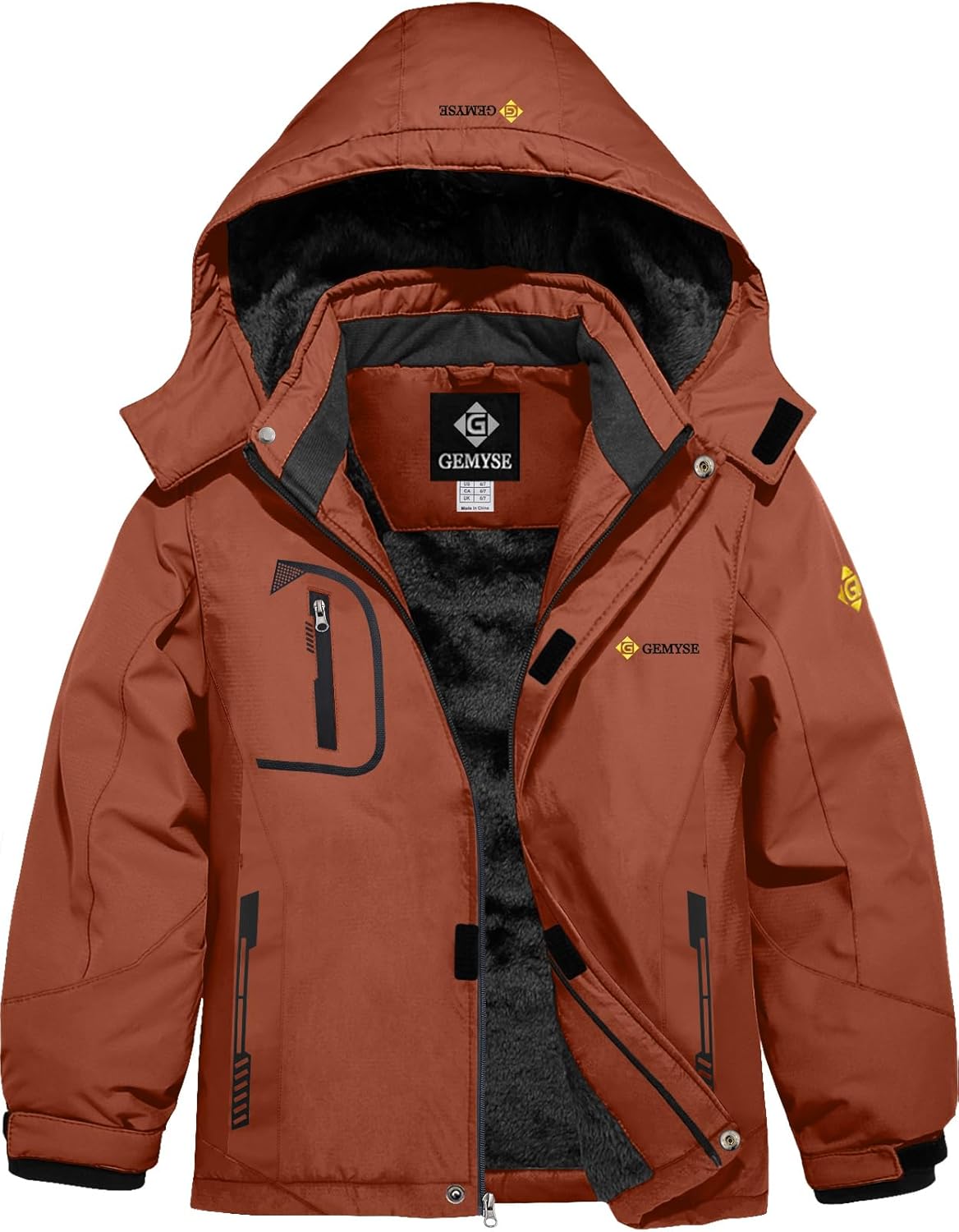 GEMYSE Boys SkiBindings Fleece Jacket