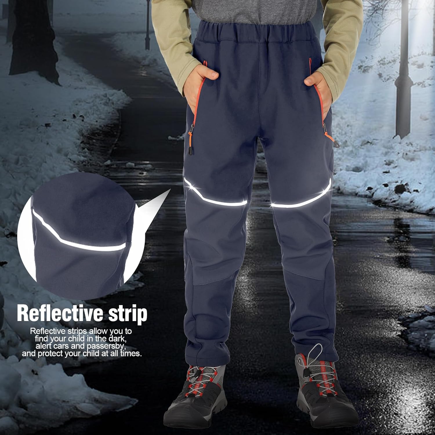 Toomett Boys Snow Cargo Pants for Hiking and Skiing