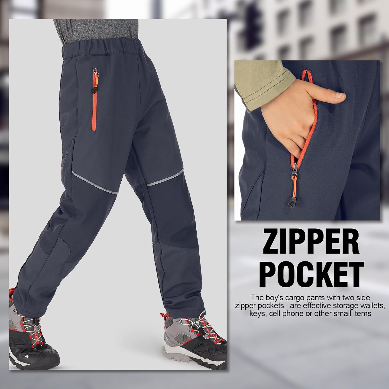 Toomett Boys Snow Cargo Pants for Hiking and Skiing