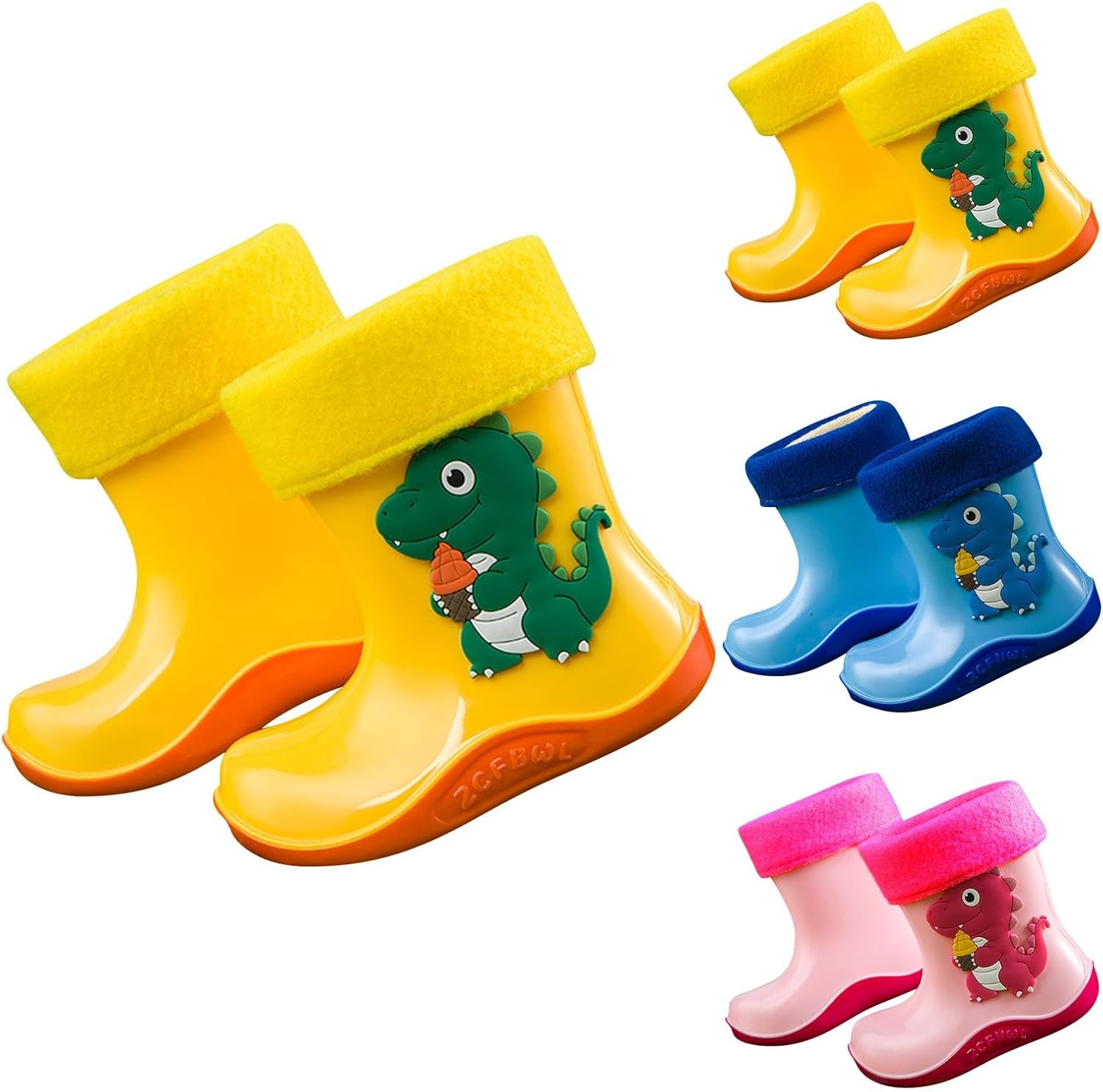 Dinosaur Print Water-Resistant Rain Boots for Kids