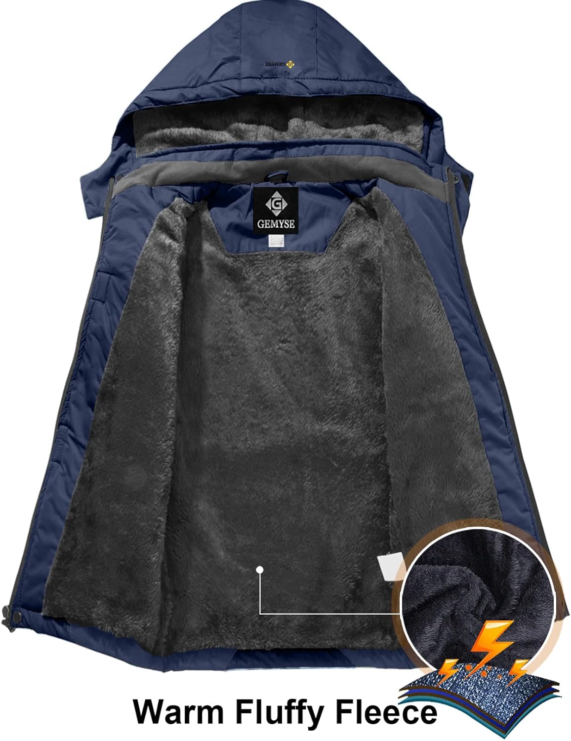 GEMYSE Boys Waterproof Ski Jacket Warm Durable