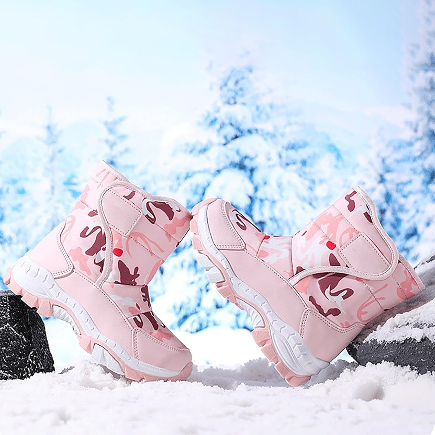 Girls Boys Warm Anti-Slip Winter Boots