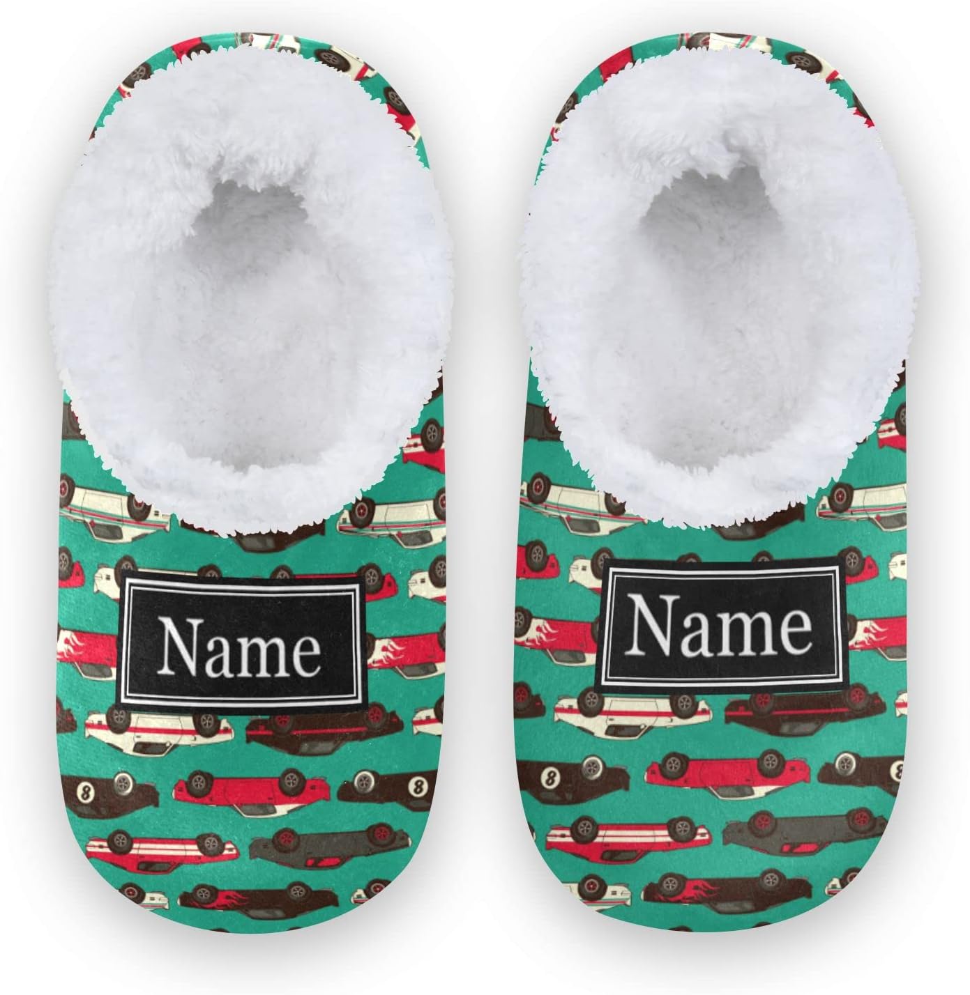 American Muscle Racing Car Kids Slippers