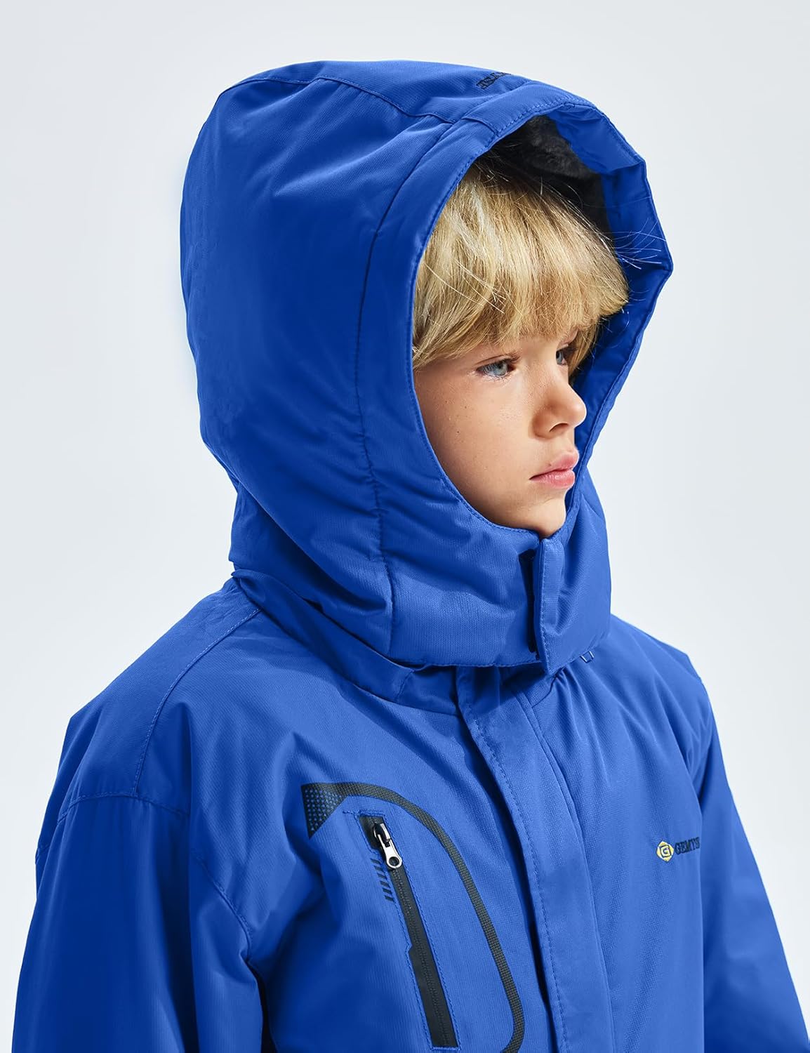 GEMYSE Boys Waterproof Ski Jacket with Fleece Liner