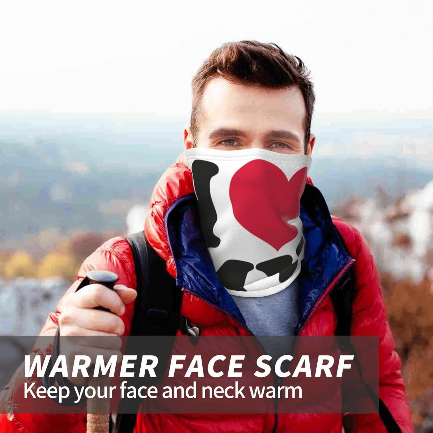 I Love My Boyfriend Shield Scarf Balaclava Half Mask