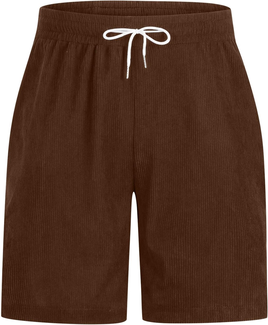 Mens Lightweight Loose Corduroy Shorts with Pockets