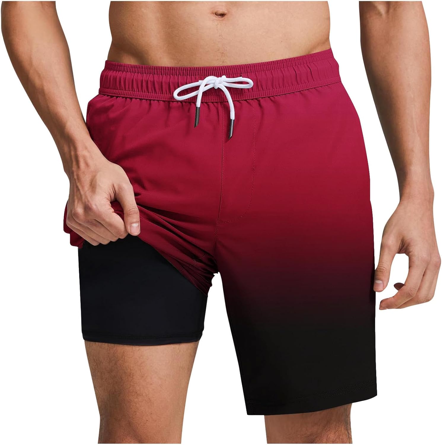 Xiaojmake 2-in-1 Board Shorts with Compression Liner