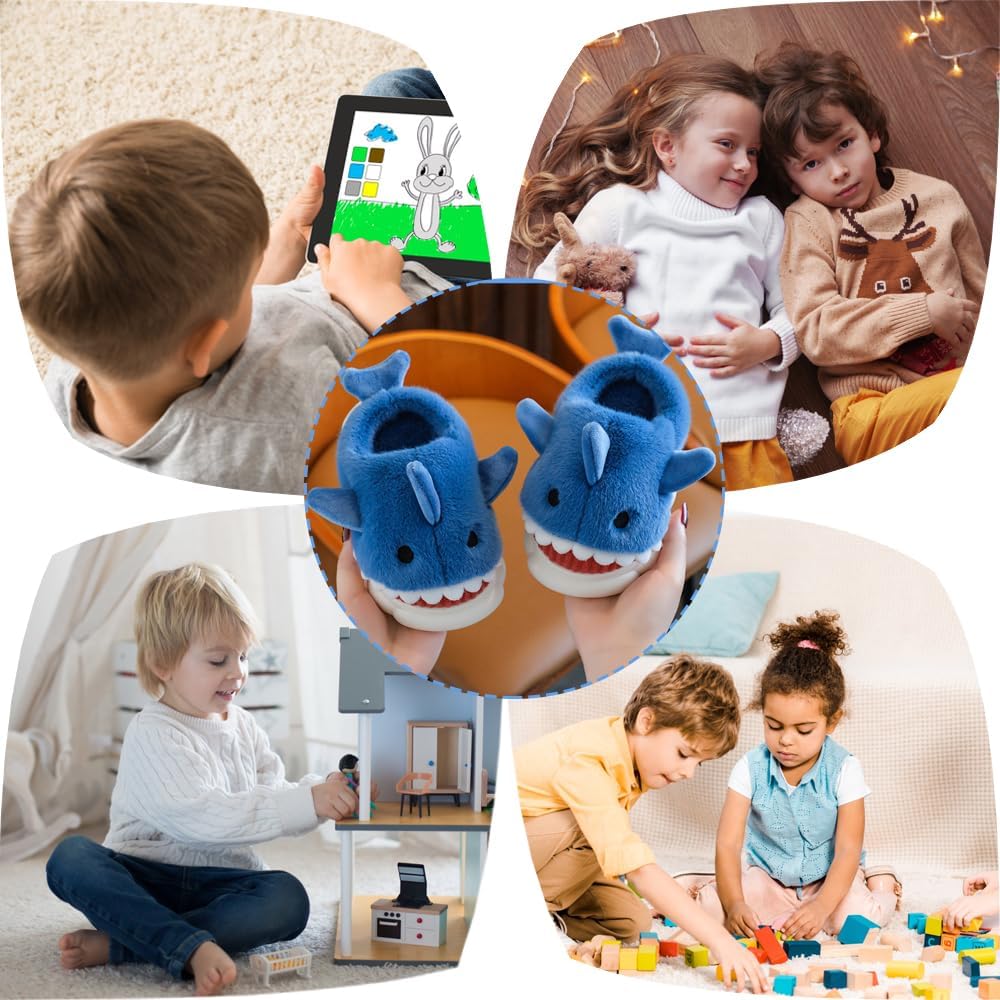 Fiedaz Shark Slippers for Kids Cute and Non-Slip