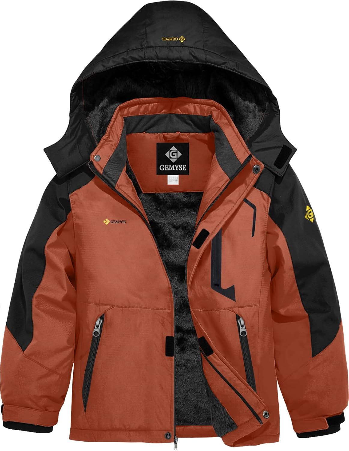 GEMYSE Boys Ski Waterproof Windproof Jacket