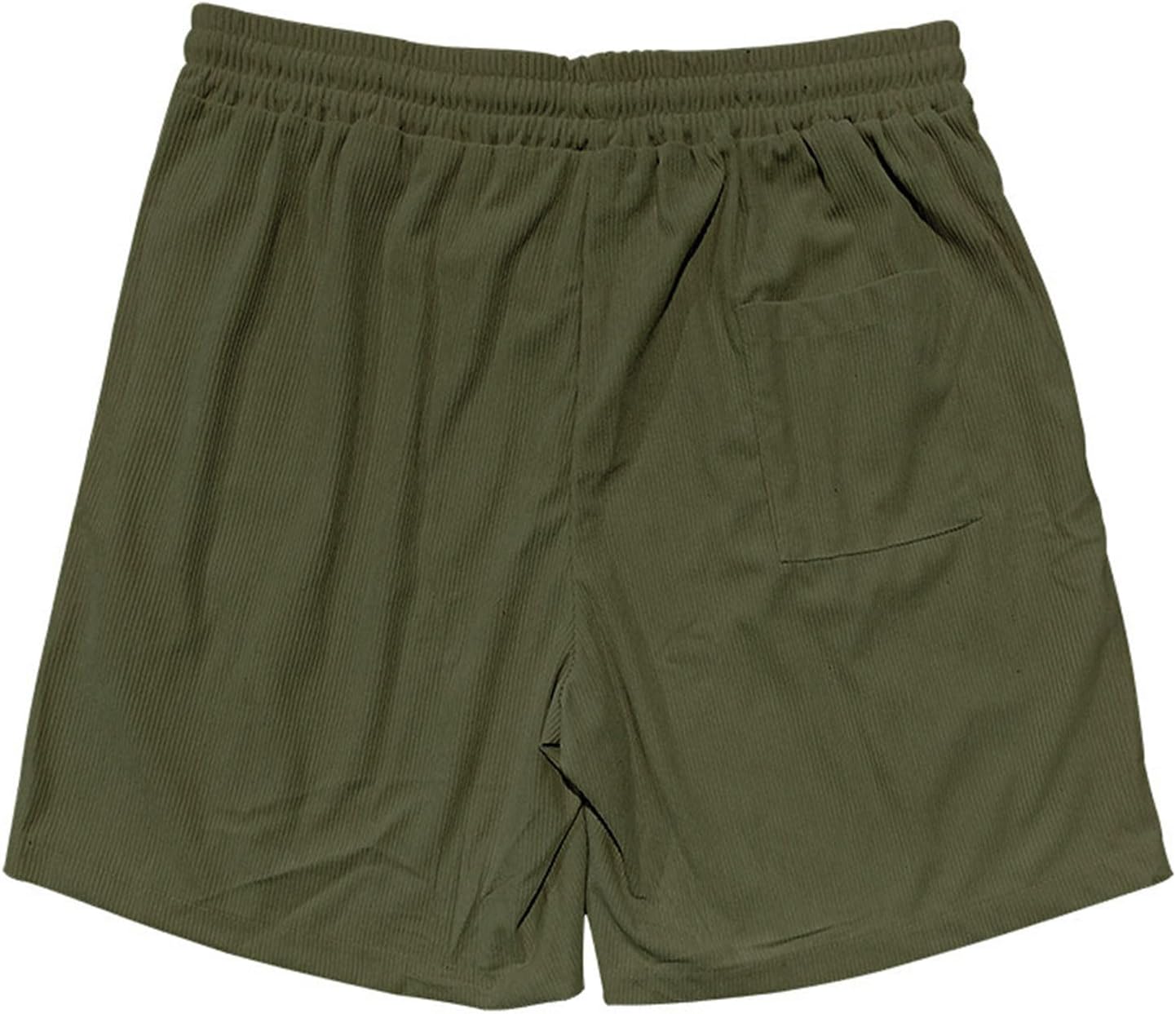 Xiaojmake Elastic Waist Corduroy Shorts