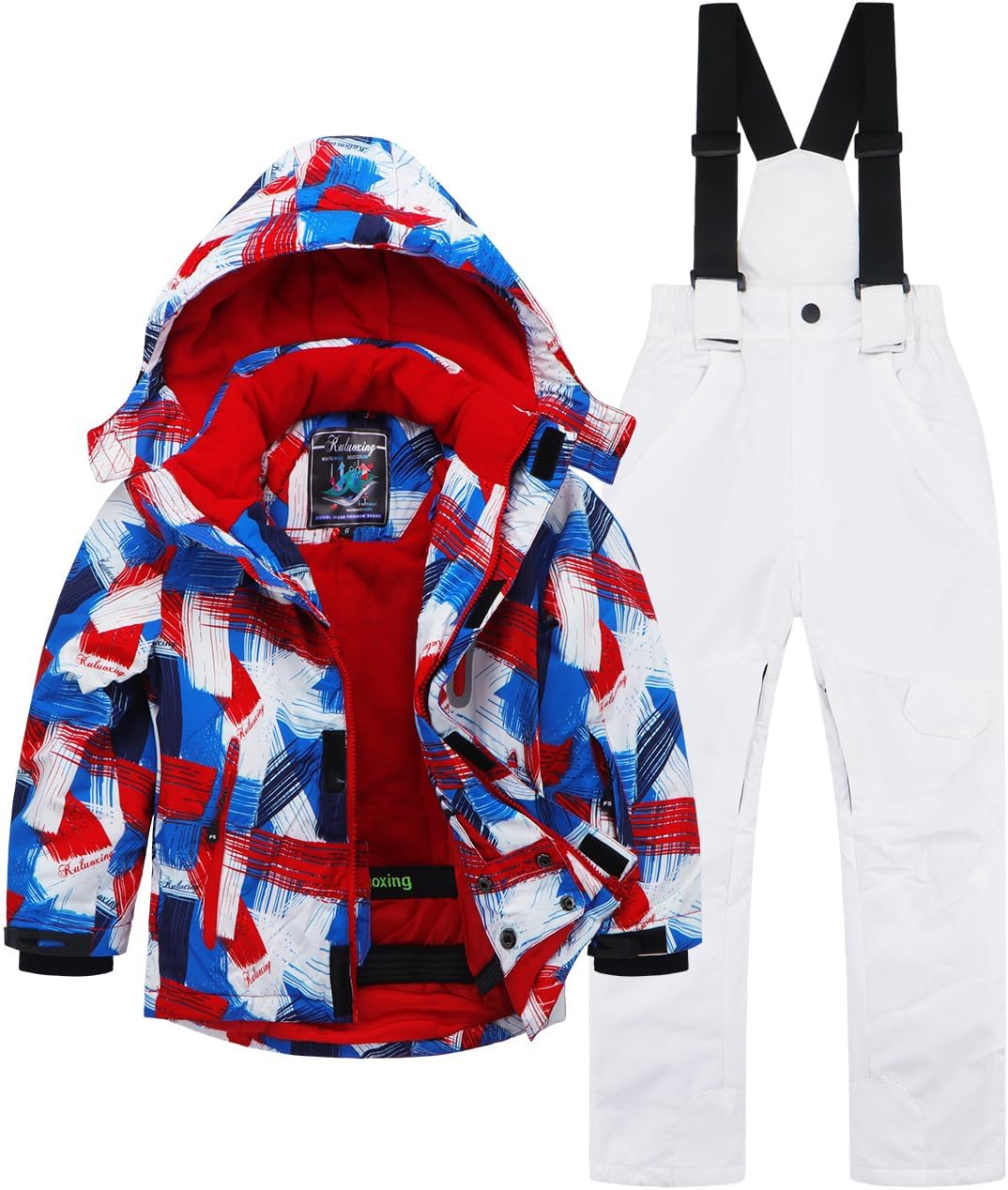 Fat-Source 100 Polyester Ski Jacket Pants Set for Kids