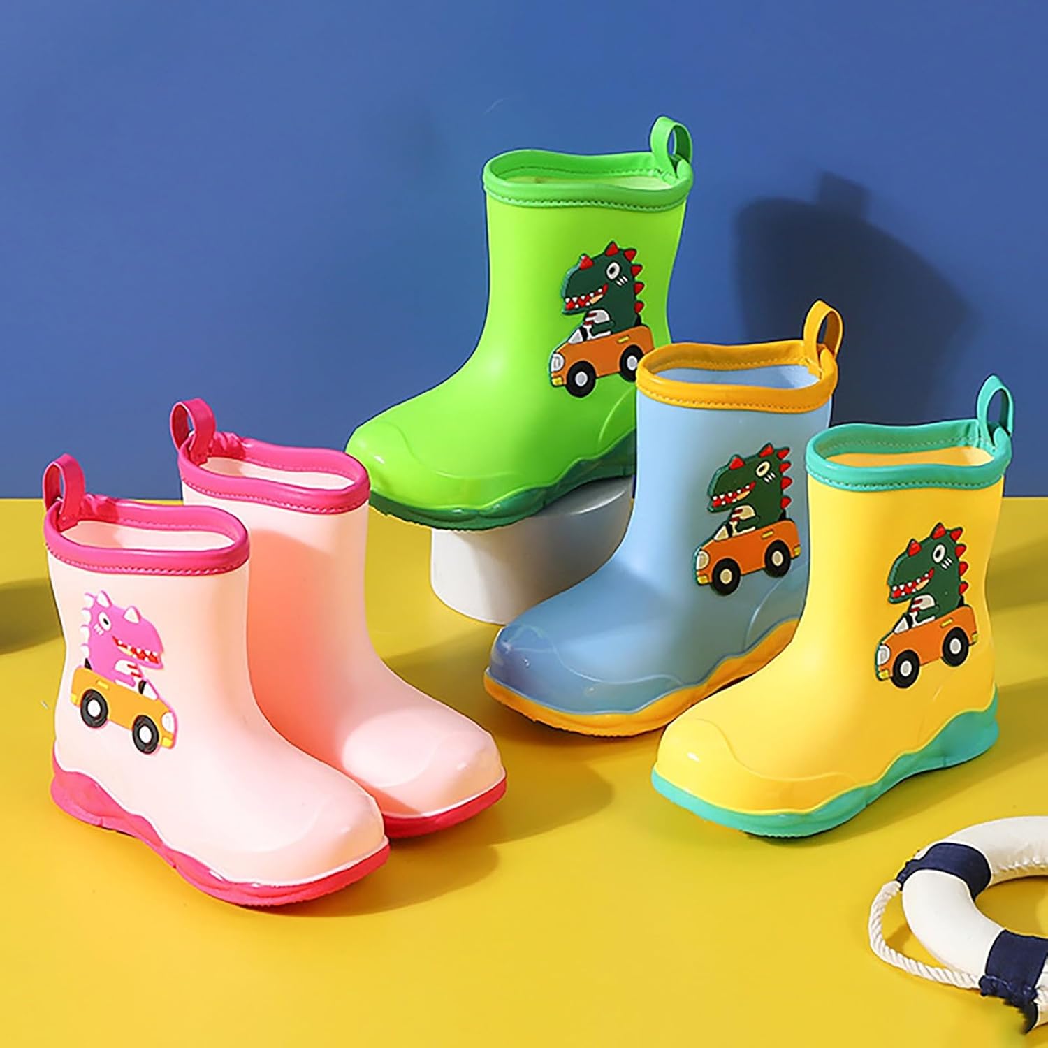 Cartoon Dinosaur Rain Boots for Kids