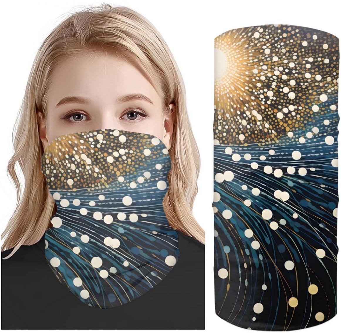 Seamless Face Mask Bandana UV-Protecting 3D Print for Men Women