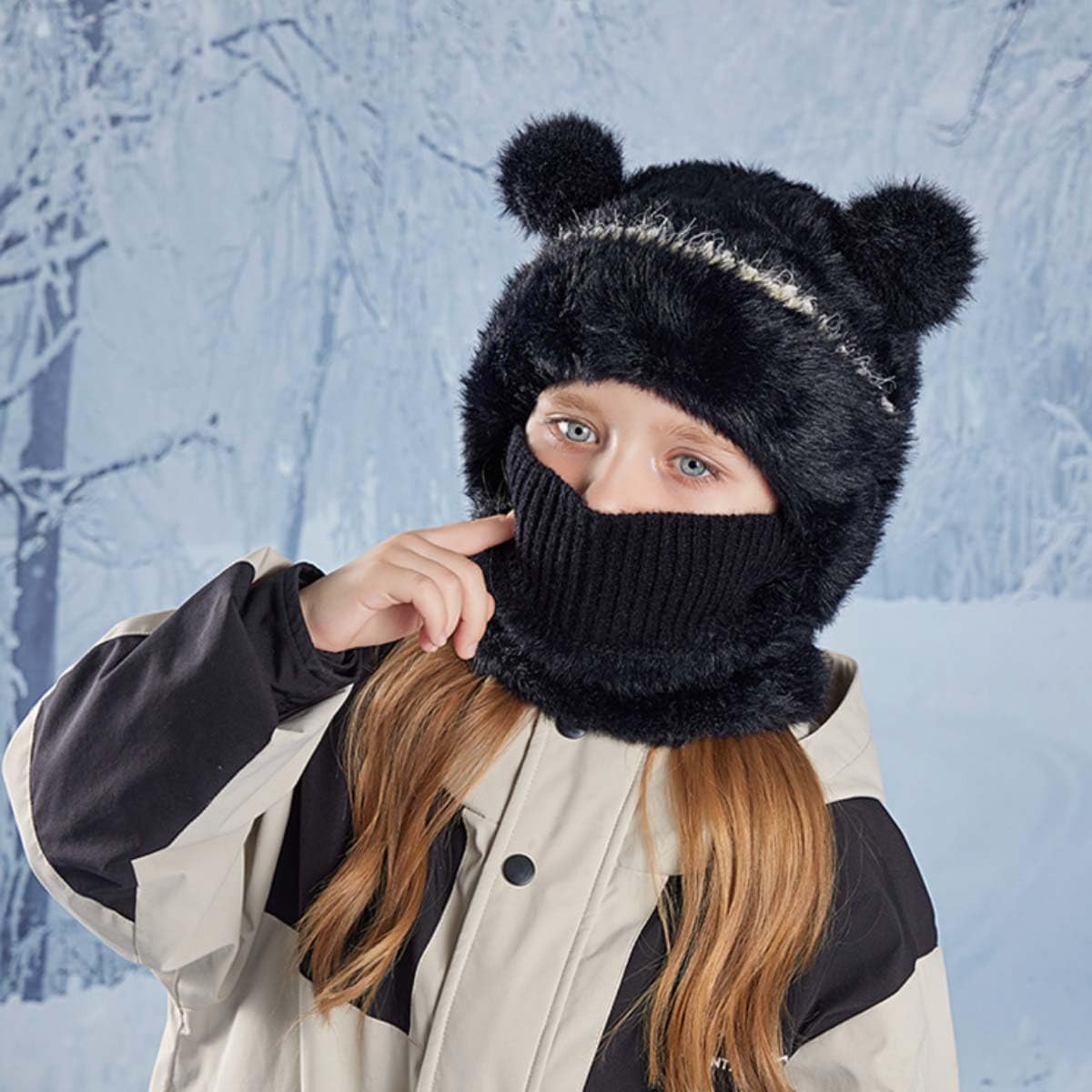 Winter Ski Mask Balaclava for Kids Windproof Warm Face Cover
