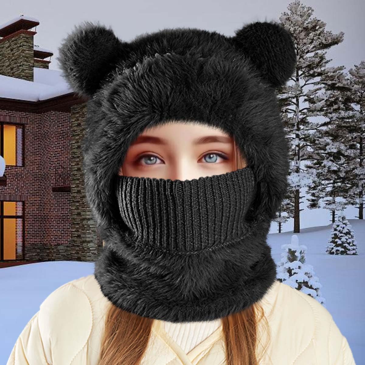 Winter Ski Mask Balaclava for Kids Windproof Warm Face Cover