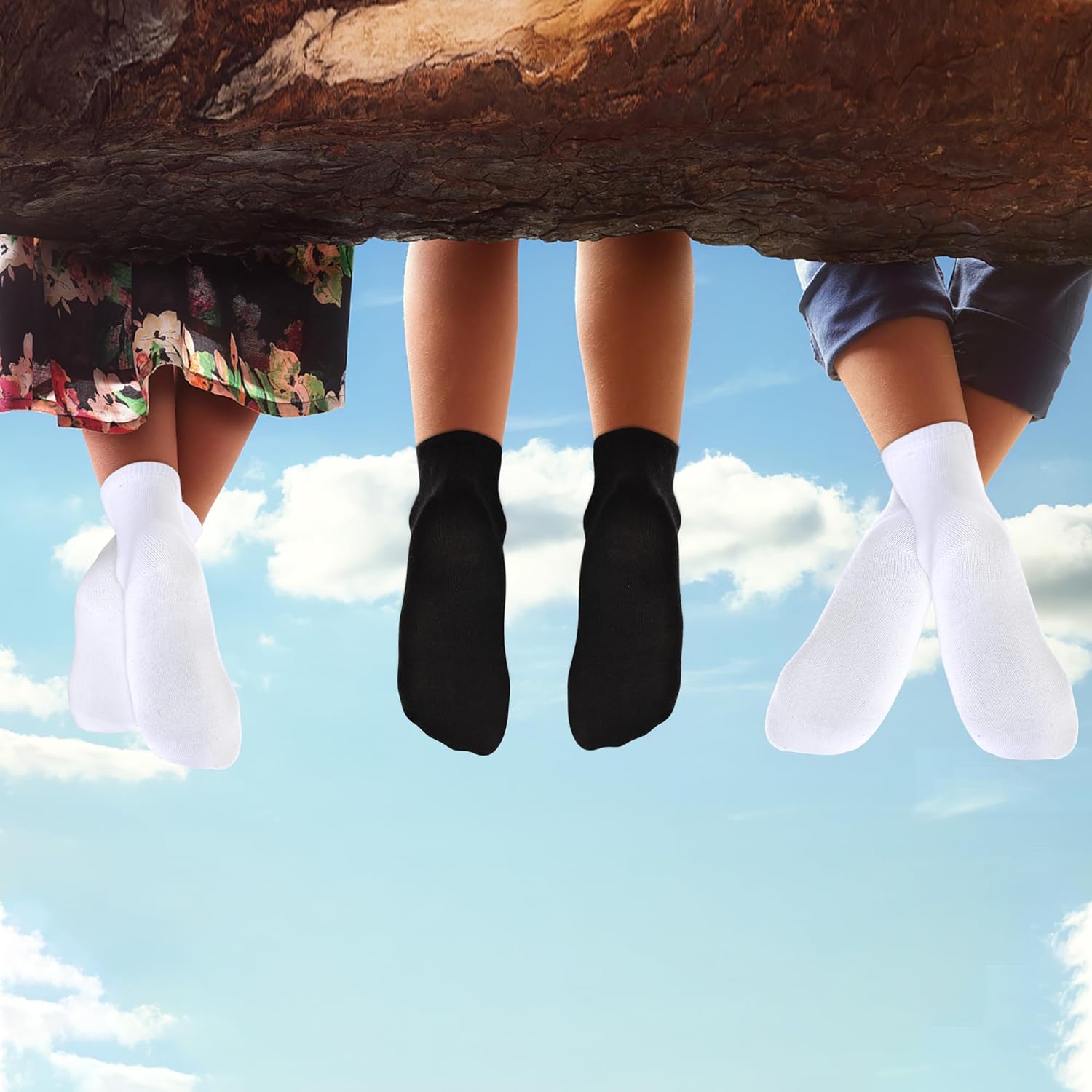 SPTRAMLE Kids Socks - Soft Stretchy for Toddler Boys Girls Ages 1-14