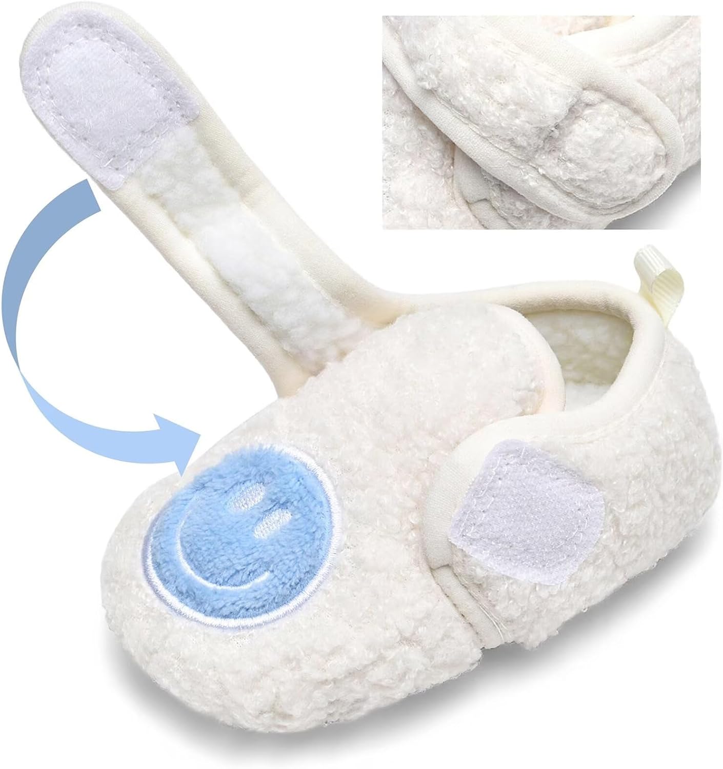 Smiley Face Toddler Slippers