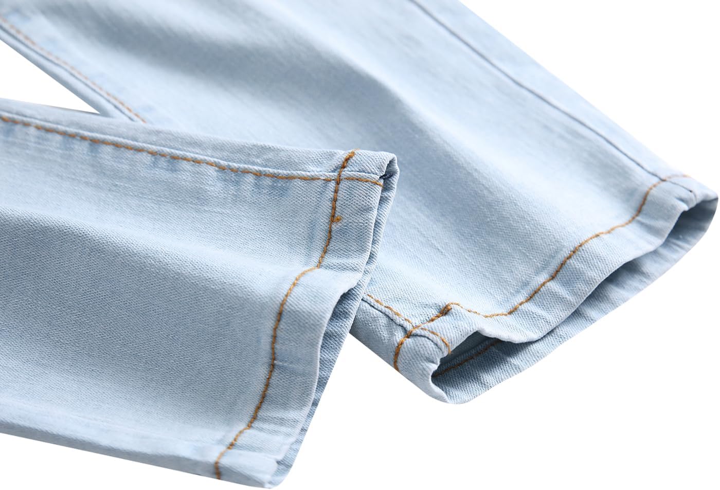 RANMCC Mens Stretch Skinny Ripped Jeans
