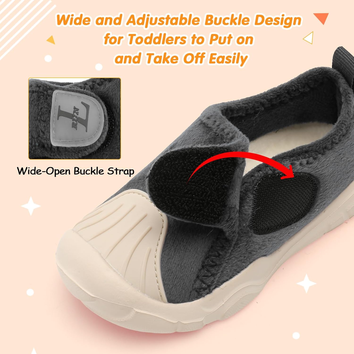 Stylish Soft Toddler Slippers Anti-slip Long-lasting Durable EVA Sole