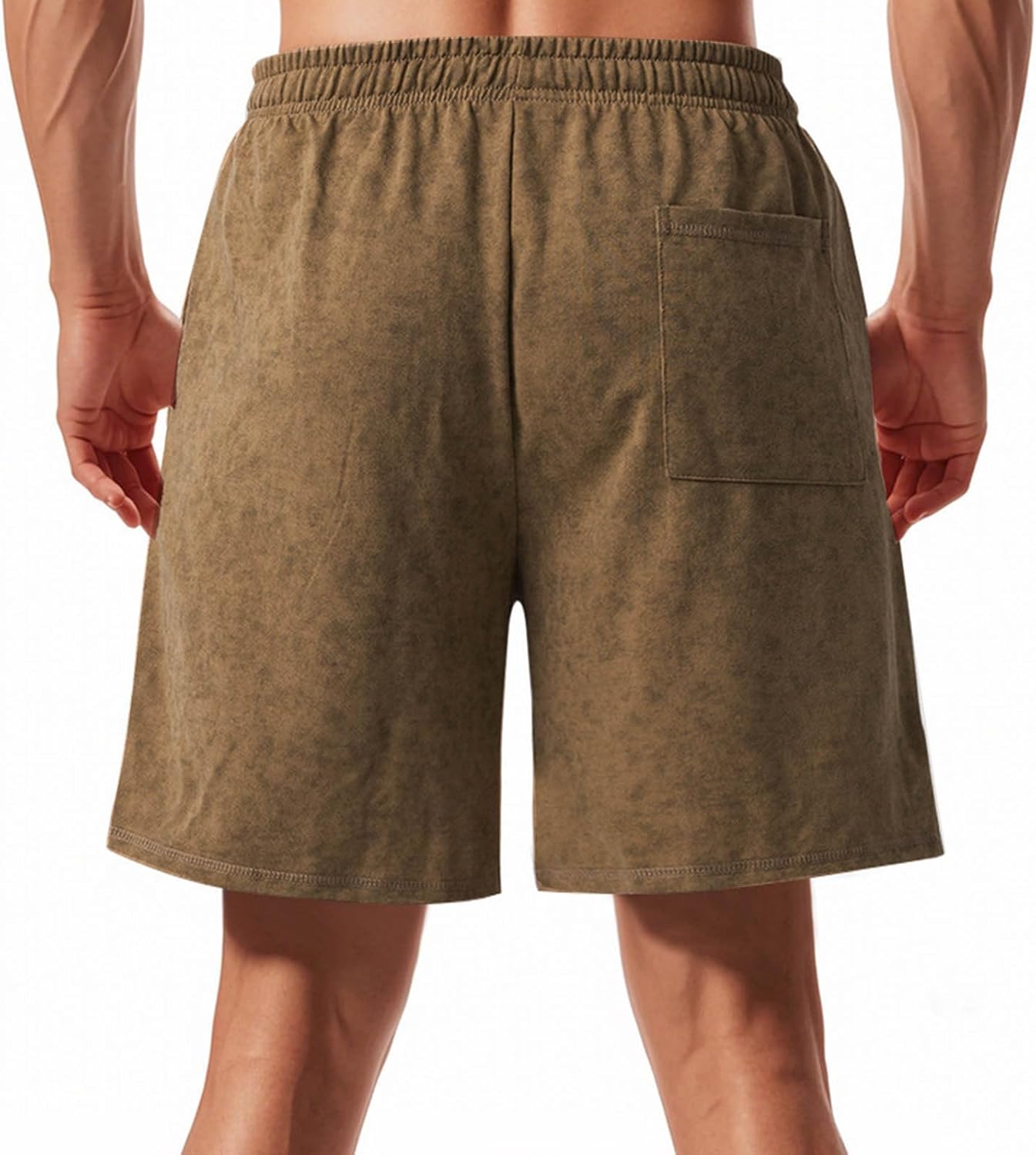 Xiaojmake Mens Lightweight Summer Corduroy Shorts