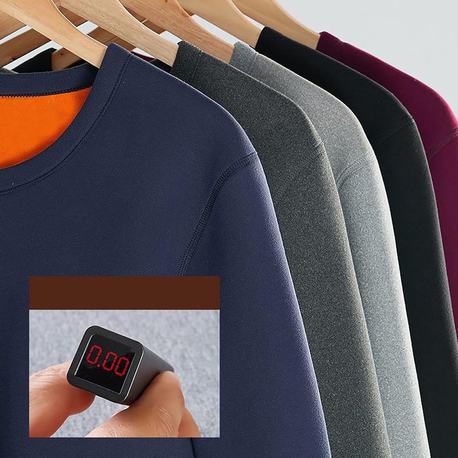 Warm Long Sleeve Thermal Shirt for Men - Outdoor Base Layer