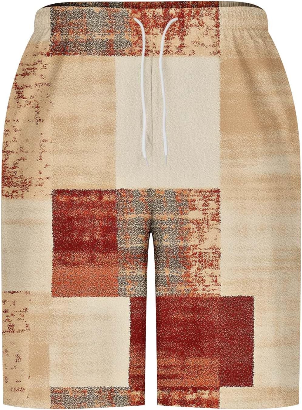Generic Retro Plaid Beach Shorts for Men