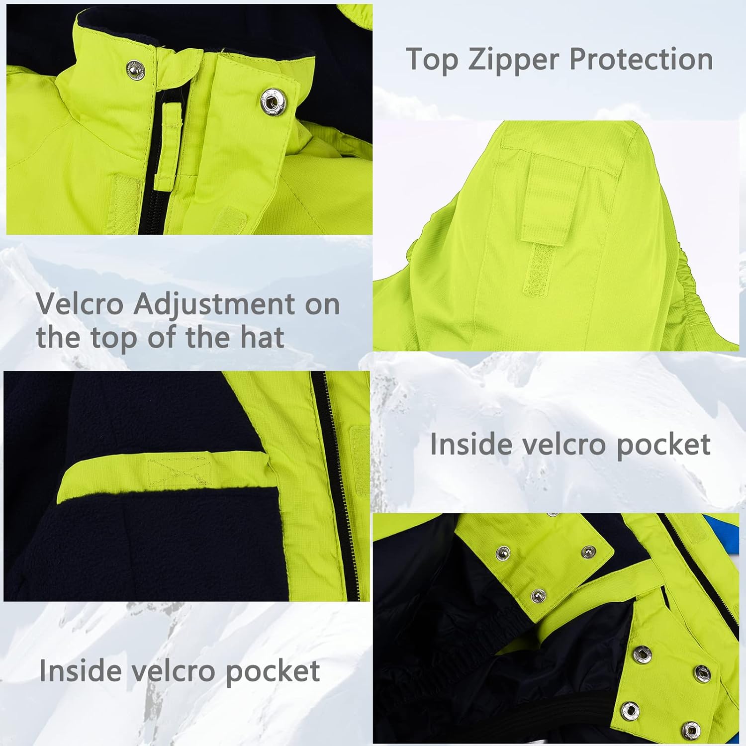 ENDiram Boys Waterproof Ski Jacket - Kids Winter Snow Coort