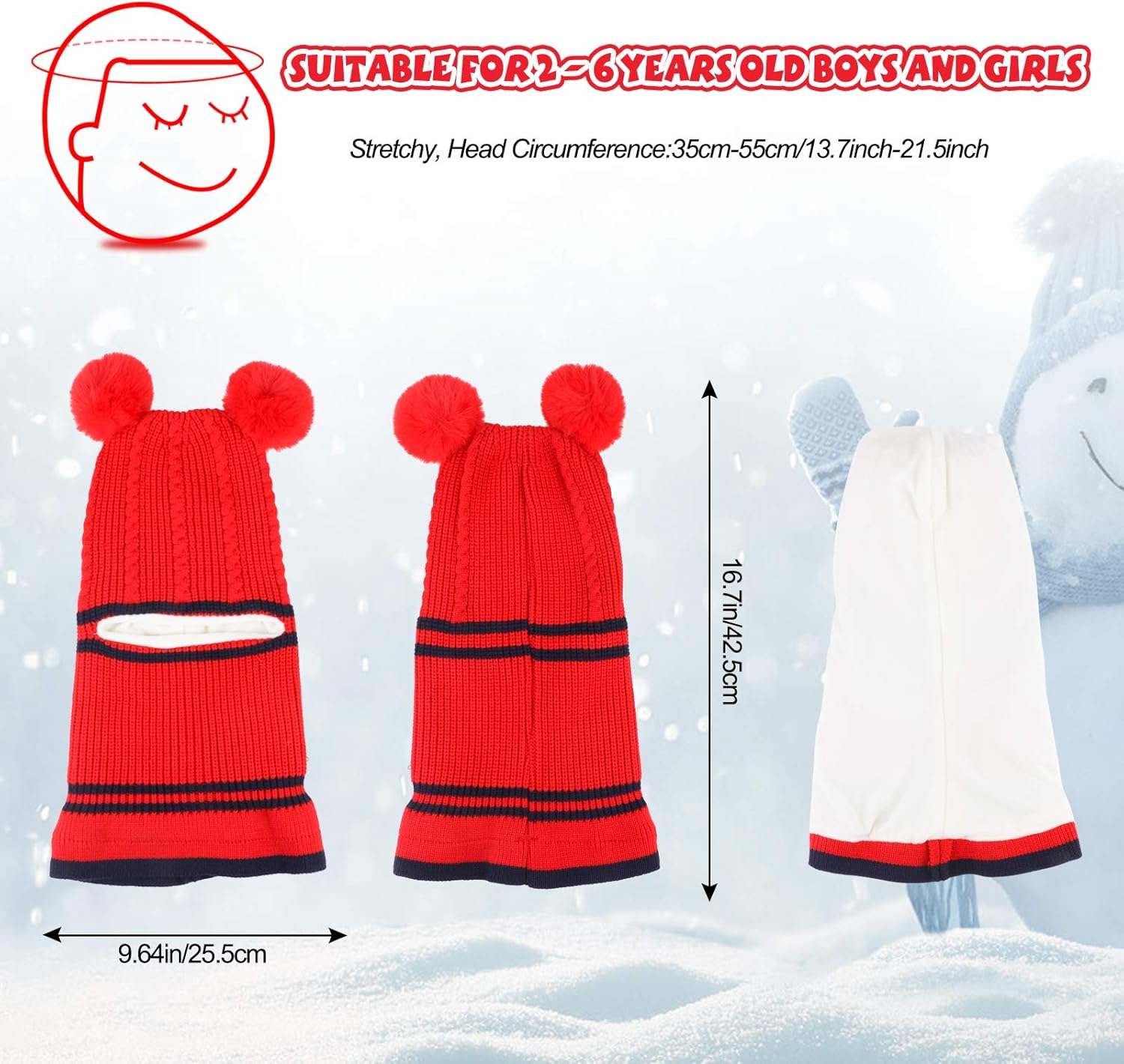 Warm Cuddly Winter Balaclava Hats for Kids