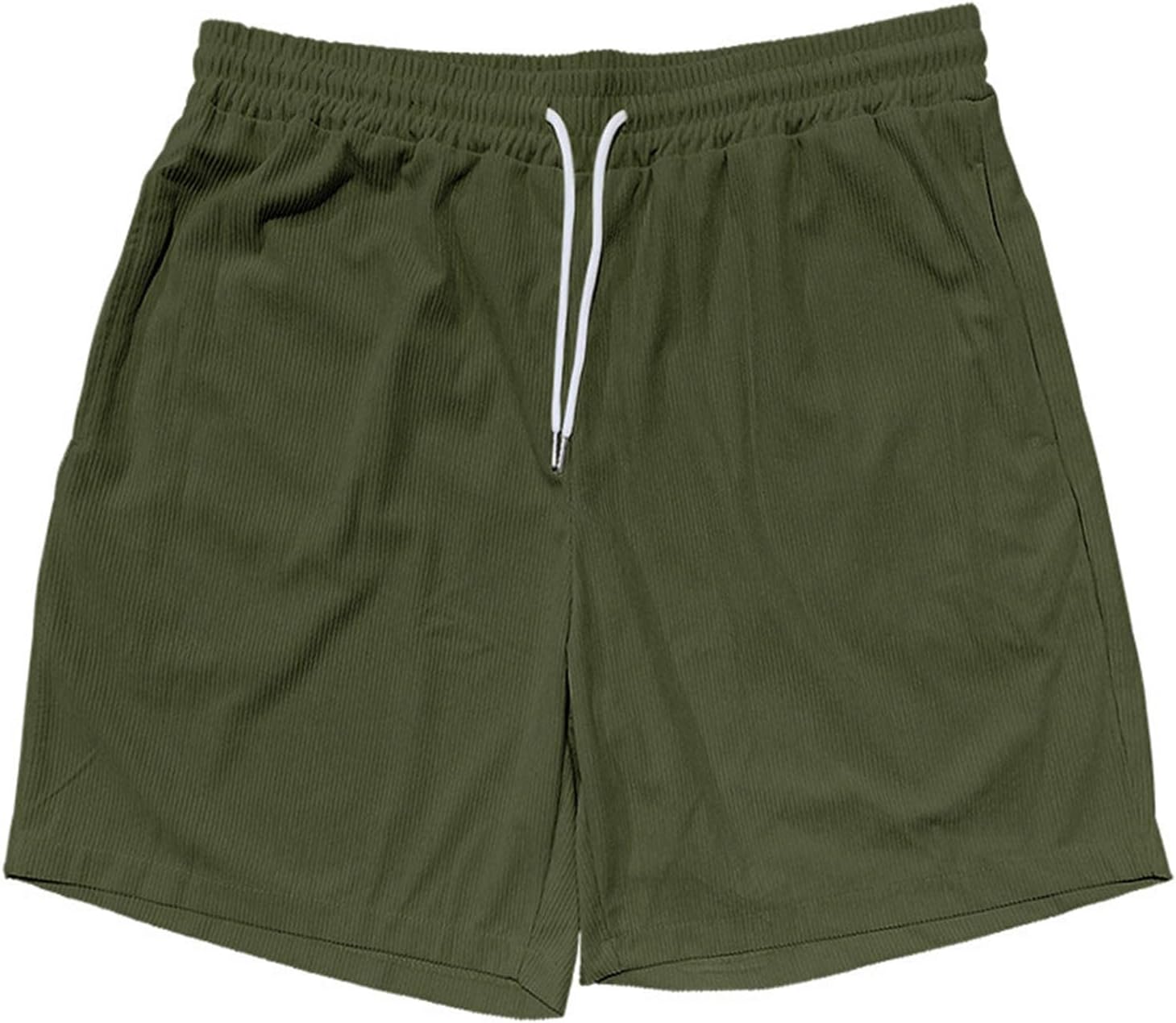Xiaojmake Elastic Waist Corduroy Shorts