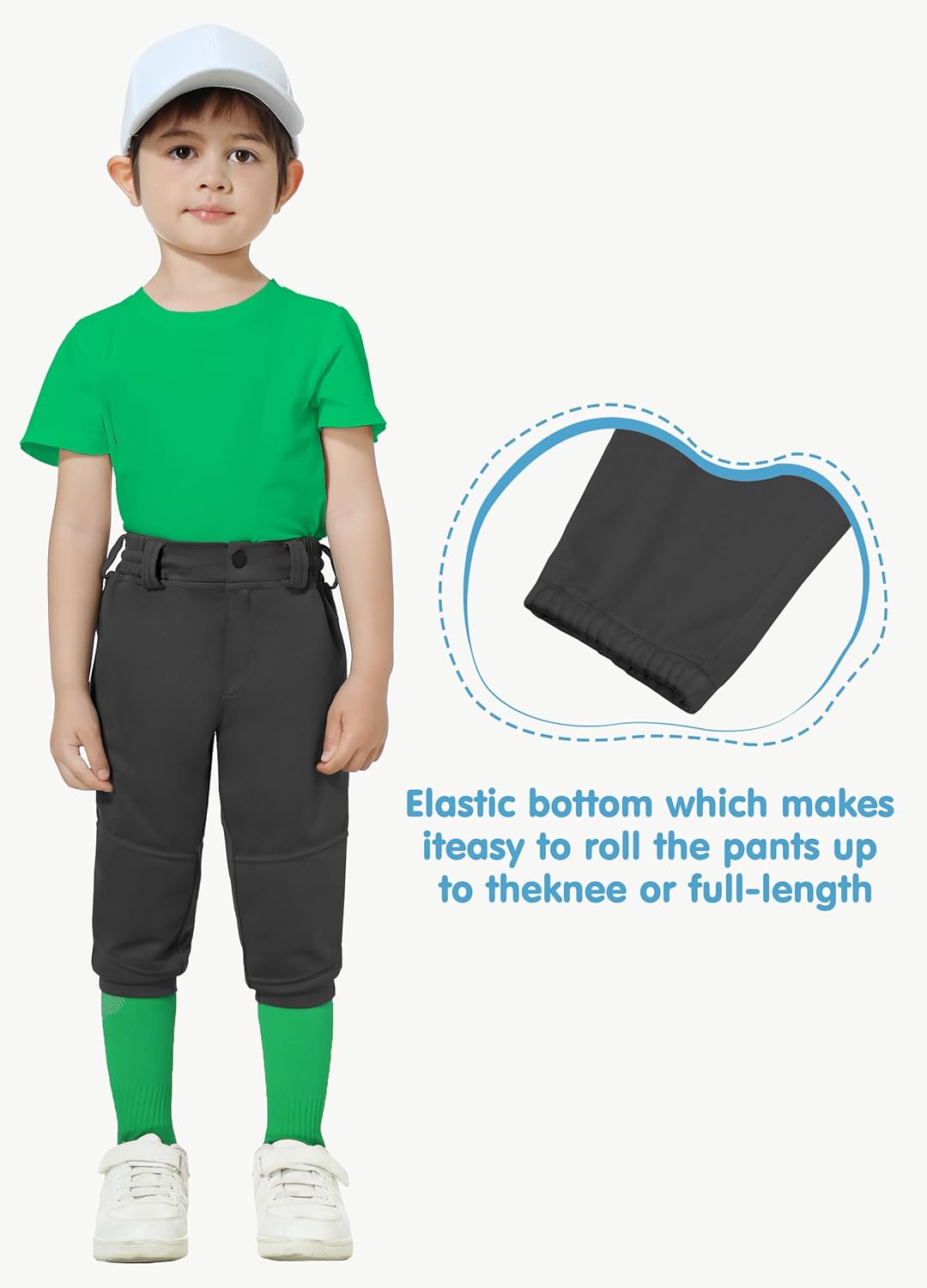 2T-7Yr Baseball Pants with UPF50