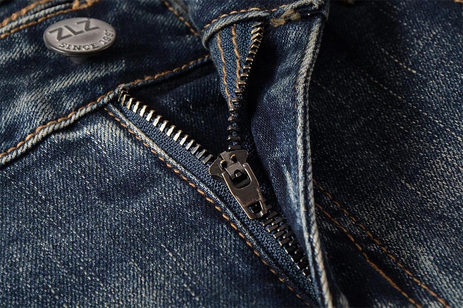 ZLZ Ripped Slim Fit Jeans for Men