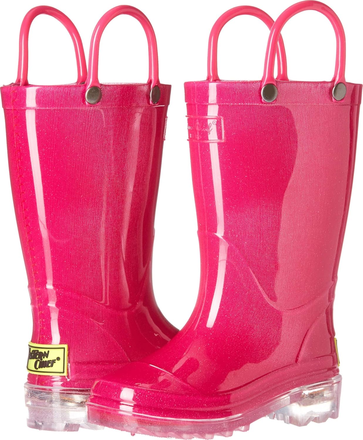 Western Chief Unisex-Child Kids Light Up Waterproof Rainboots with Handles