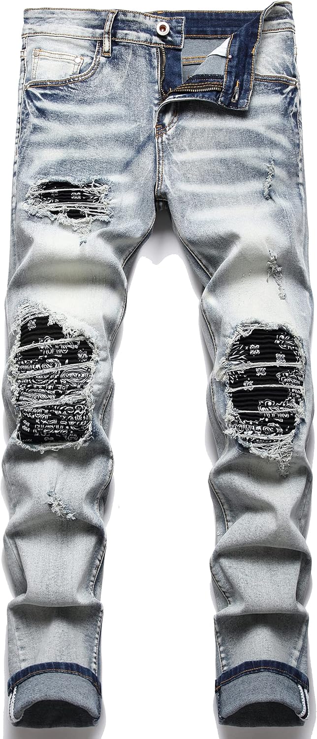 Patch Ripped Jeans