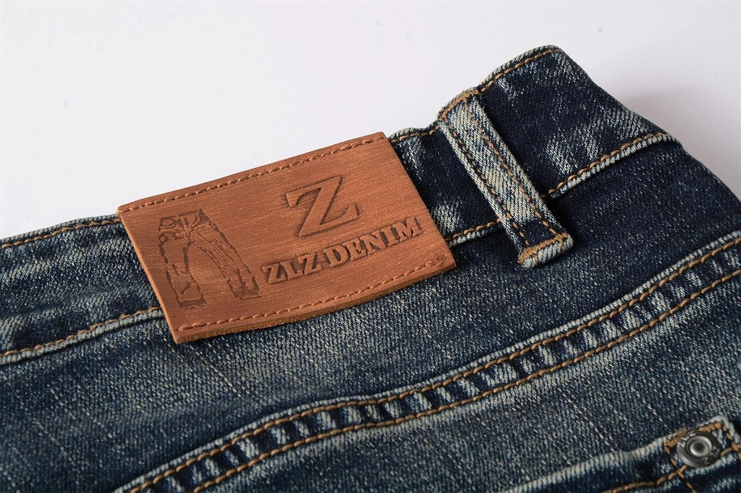 ZLZ Ripped Slim Fit Jeans for Men
