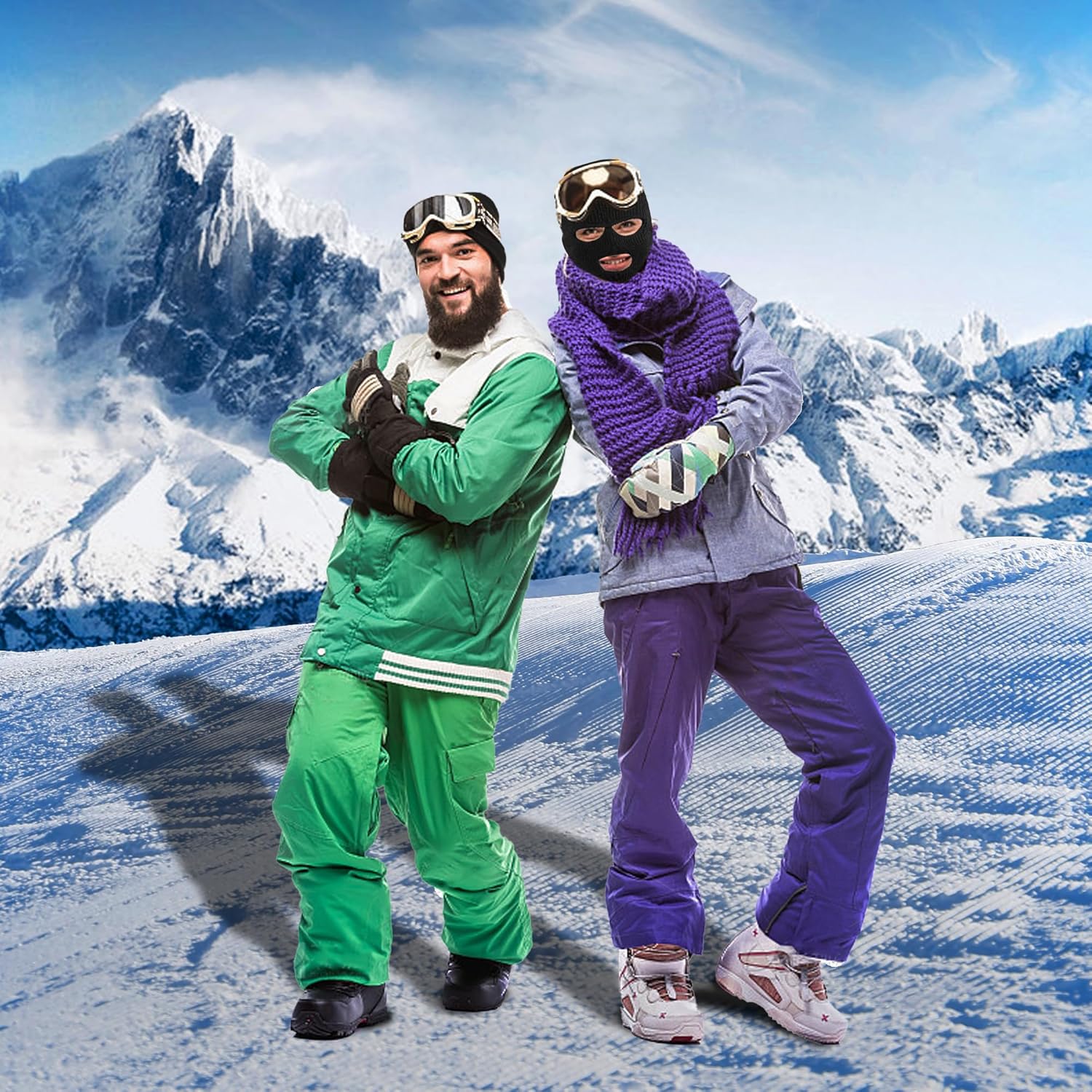 Warm 3-Hole Knitted Mask for Skiing and More