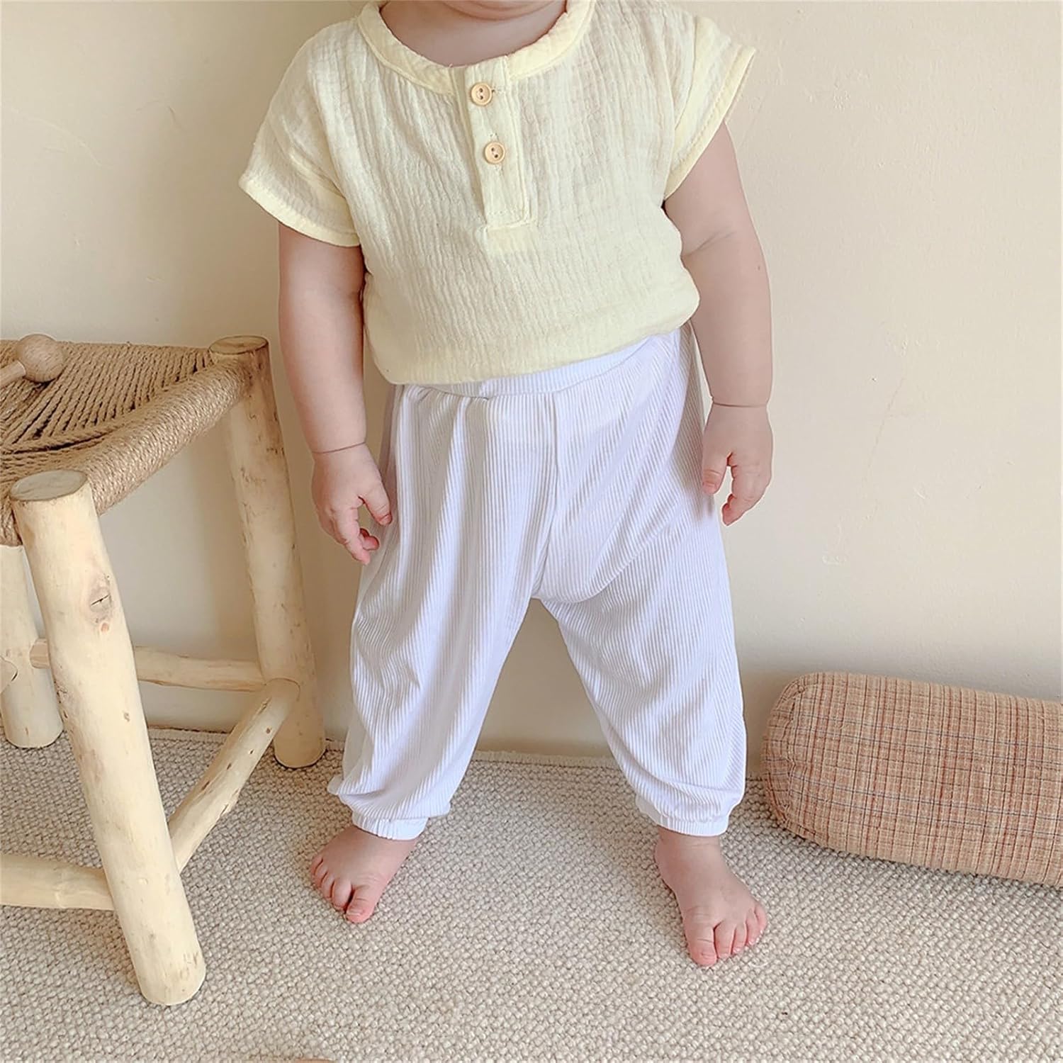 Soft Cotton Harem Pants for Baby Boys Girls Summer