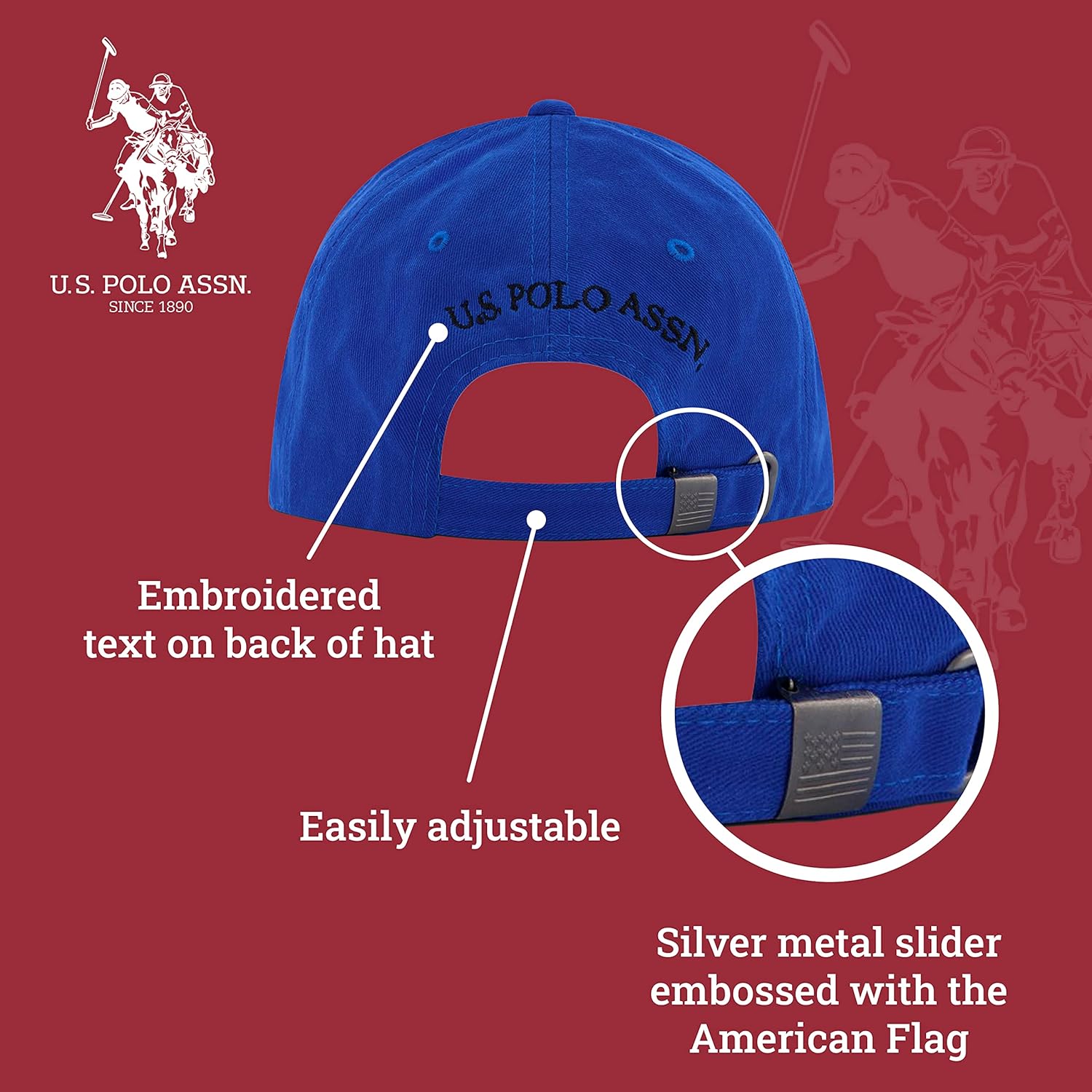 US Polo Assn Small Polo Pony Logo Baseball Hat